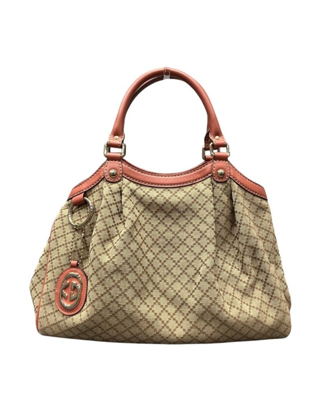 Gucci Diamante Ski Handbag Cotton Leather